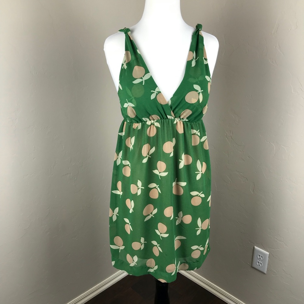 Bear Dance Fruity Green Printed Sundress/Tunic Size M